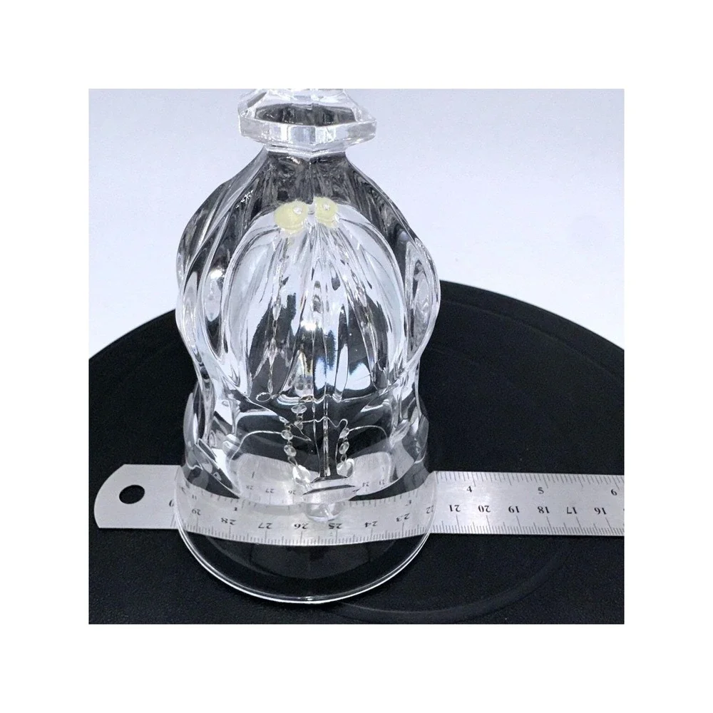 Crystal Bell Hand‎ Blown Clear Glass Decorative Tabletop Ornament